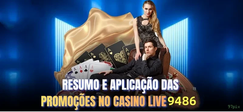 Imagem promocional do cassino online da 97pix mostrando jogos ao vivo